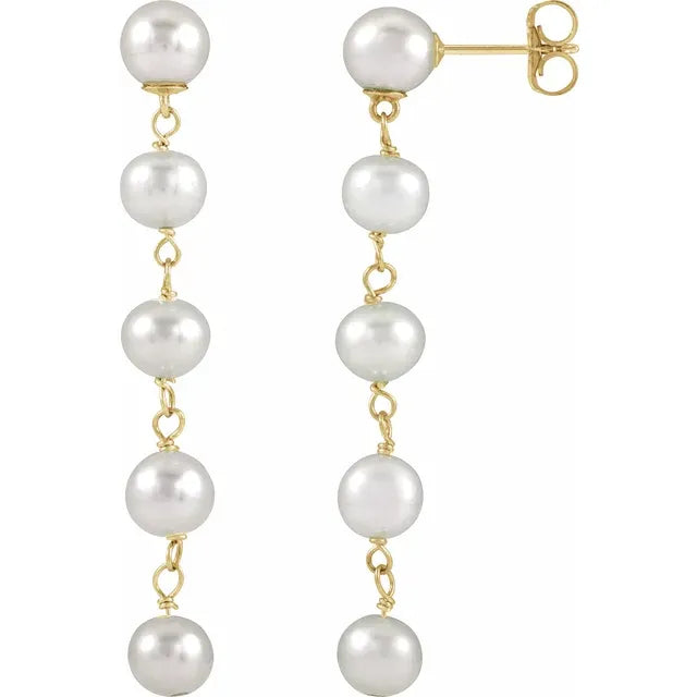Pearl Chain Earrings