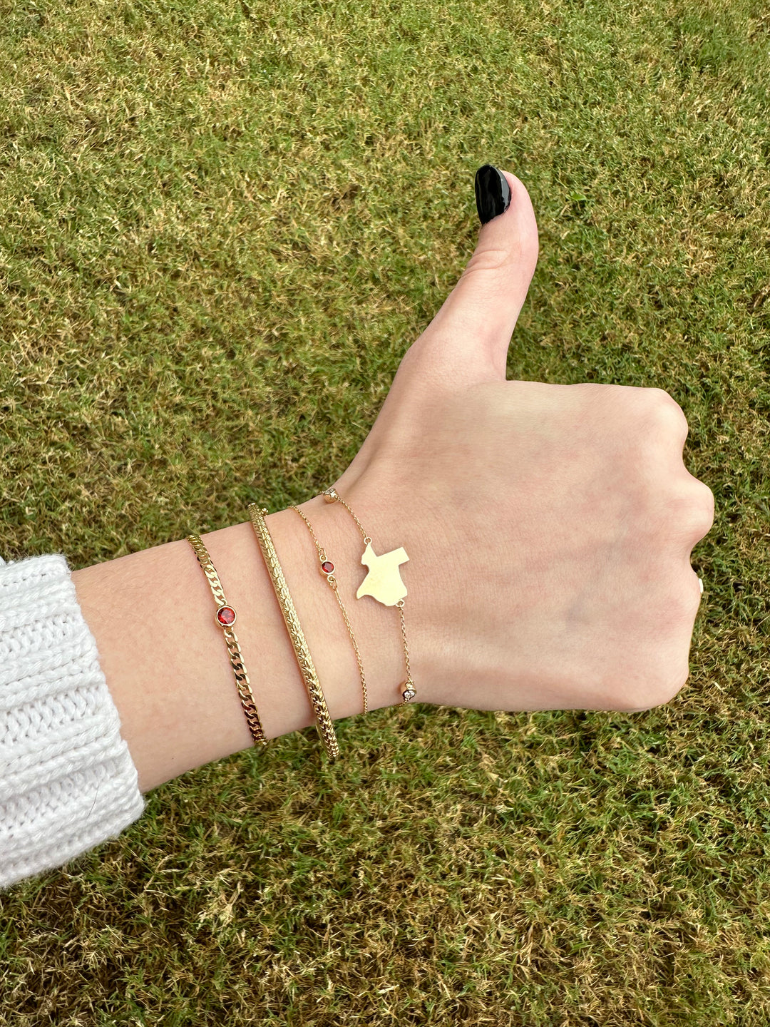 Oak & Olive Leaf Bangle Bracelet