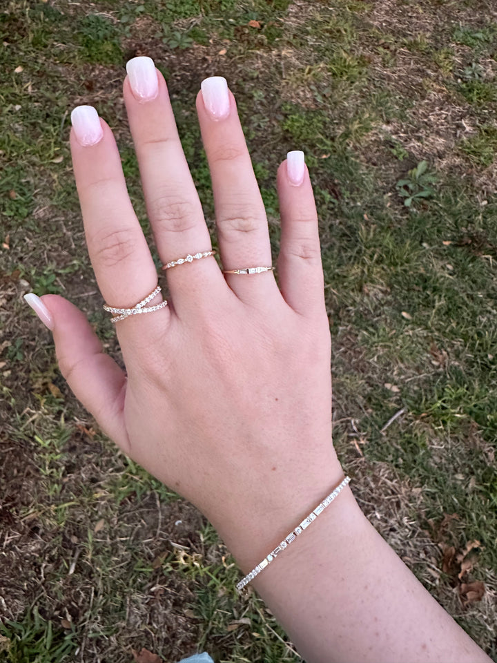 Baguette & Round Diamond Bracelet