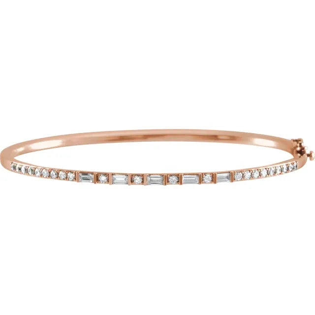 Baguette & Round Diamond Bracelet