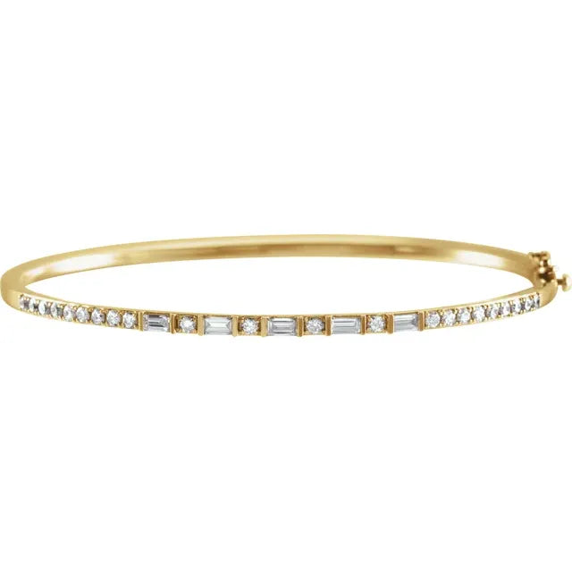 Baguette & Round Diamond Bracelet