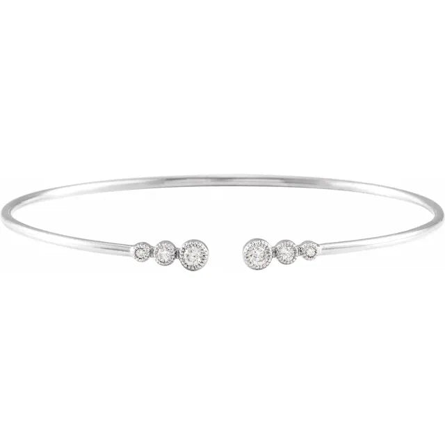 Graduated Diamond Cuff Bracelet