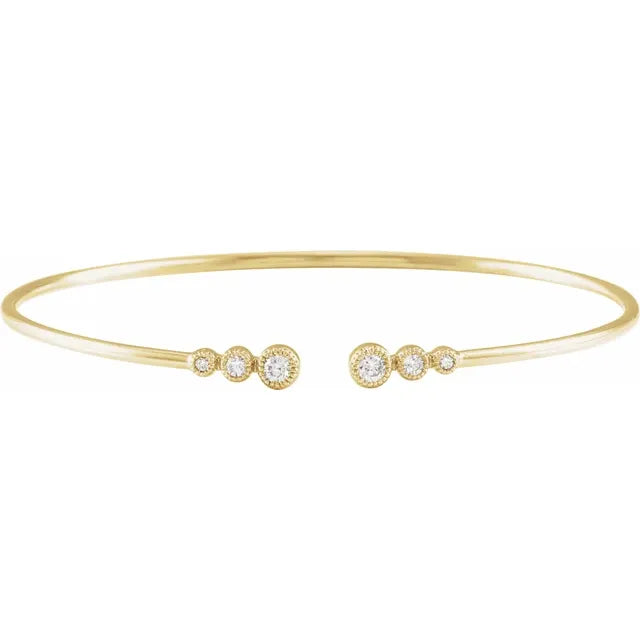 Graduated Diamond Cuff Bracelet