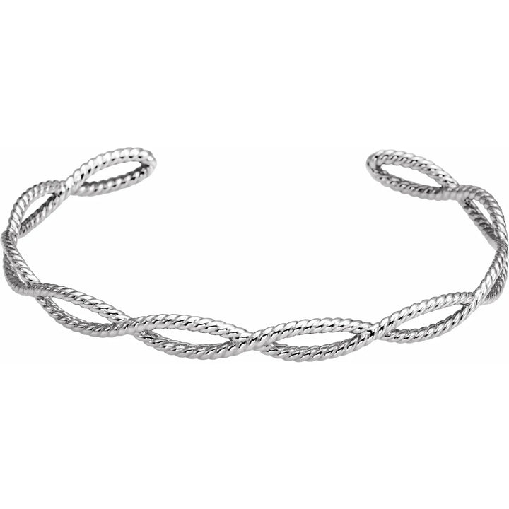 Rope Criss Cross Bracelet - White Gold