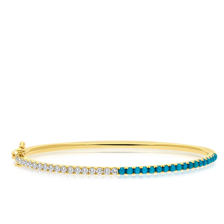 Marisa Split Diamond & Turquoise Bracelet