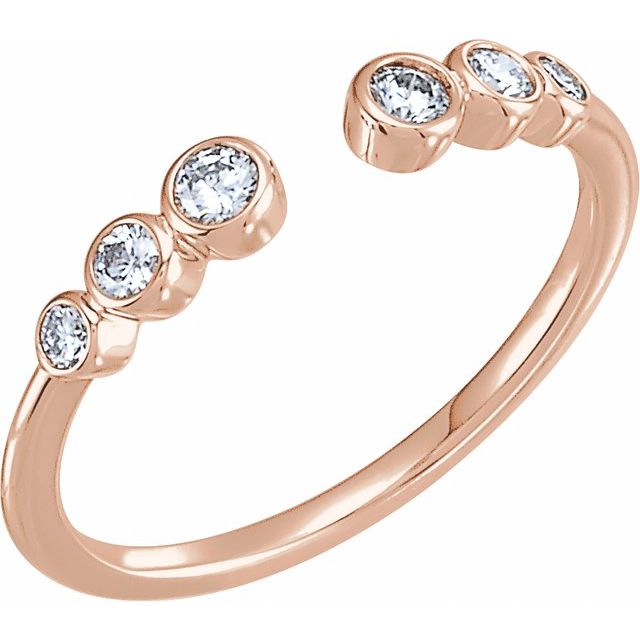 Diamond Cuff Ring - Rose Gold