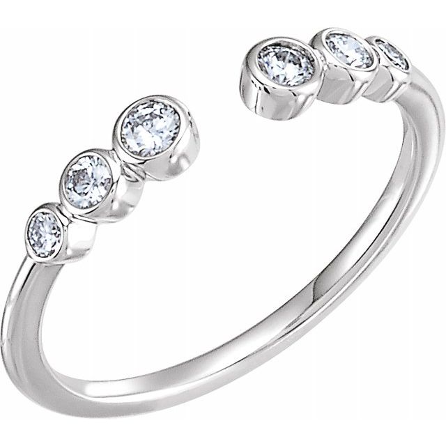 Diamond Cuff Ring - White Gold