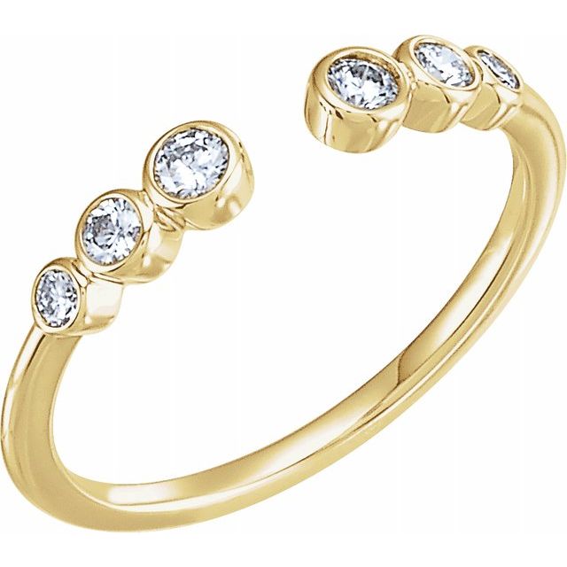 Diamond Cuff Ring - Yellow Gold