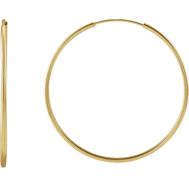 Endless Hoop Earrings - Yellow Gold