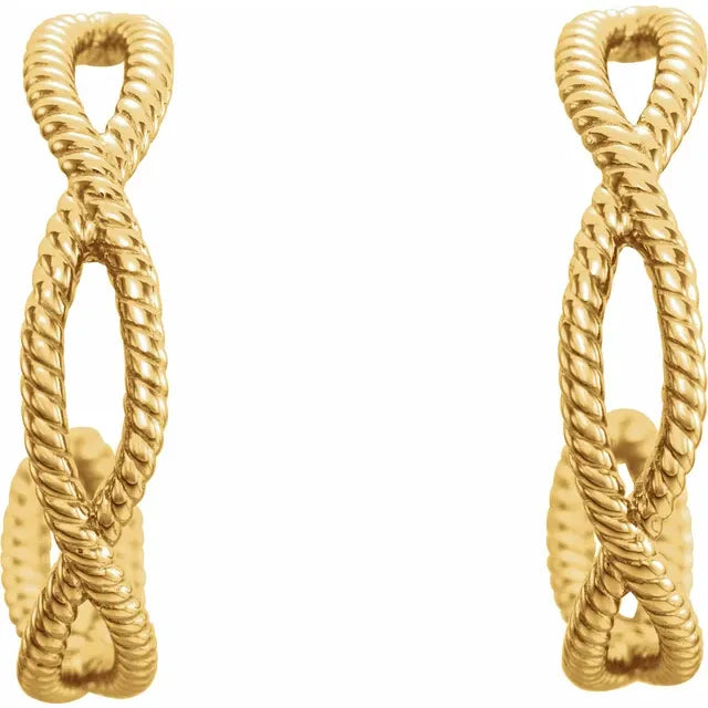 Rope Criss Cross Hoop Earrings