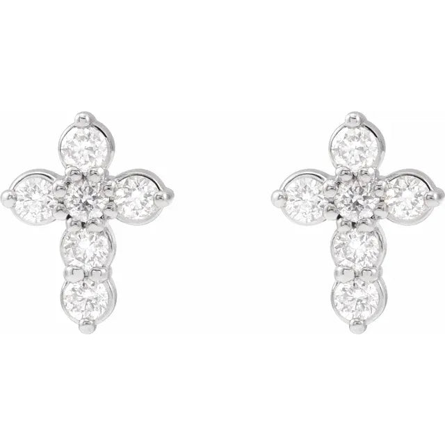 Juliet Diamond Cross Earrings