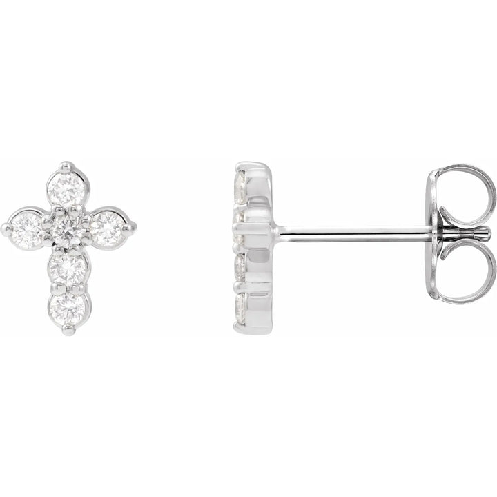 Juliet Diamond Cross Earrings