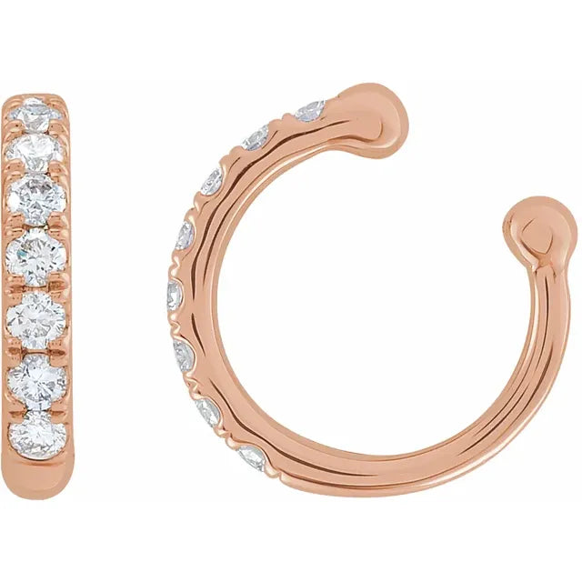Diamond Cuff Earring - Rose Gold
