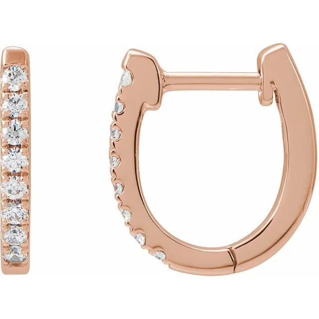 Classic Diamond Huggie Earrings