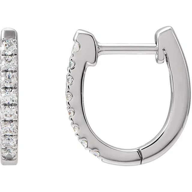 Classic Diamond Huggie Earrings