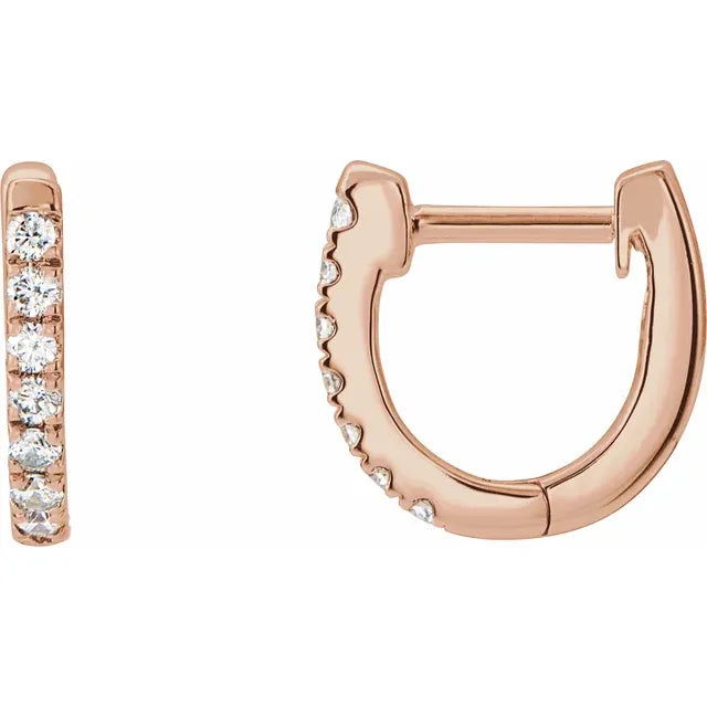 Classic Diamond Huggie Earrings