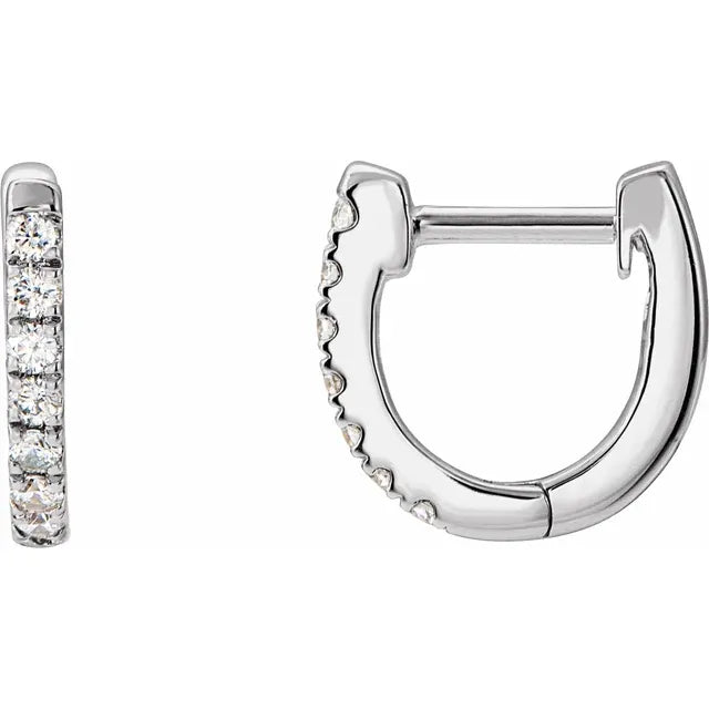 Classic Diamond Huggie Earrings