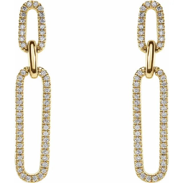 Diamond Link Earrings