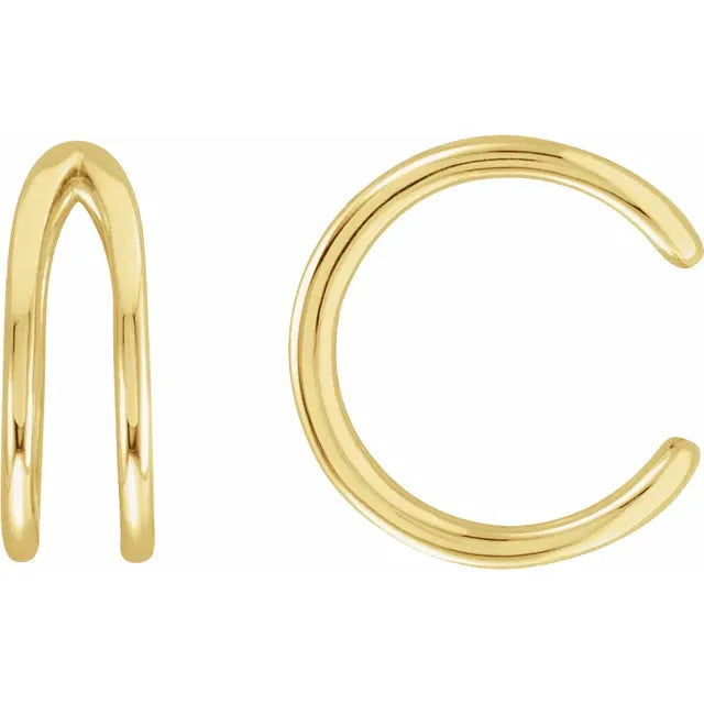 Negative Space Cuff Earring - Yellow Gold