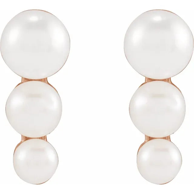 Graduated Pearl Earrings