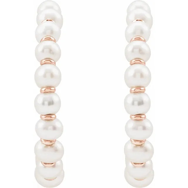 Pearl Hoop Earrings