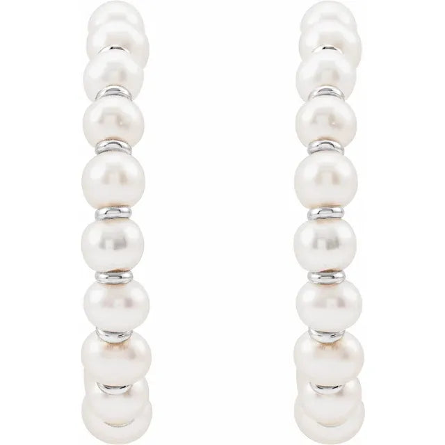 Pearl Hoop Earrings