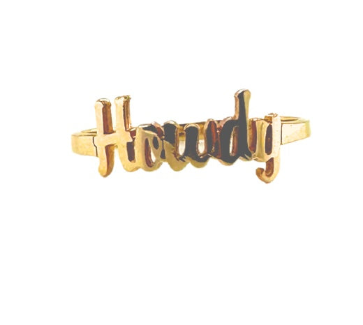 Howdy Script Ring