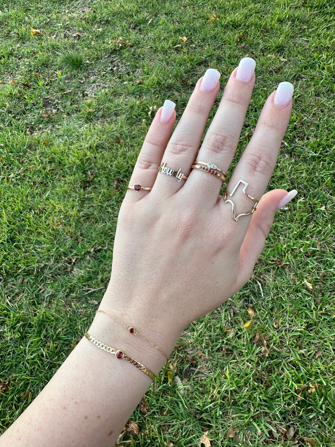 Garnet Heart Ring