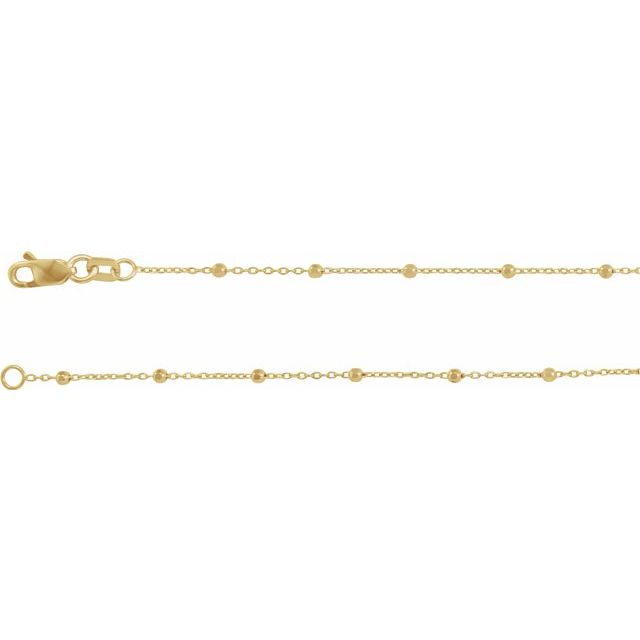 Faceted Bead Necklace - Yellow Gold
