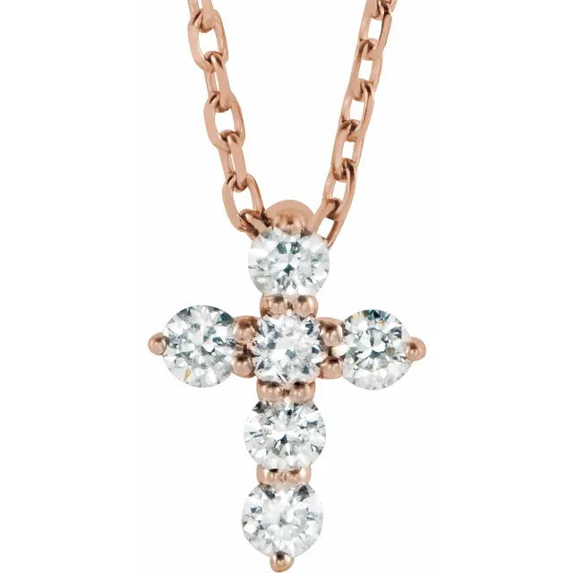 Elizabeth Diamond Cross Necklace