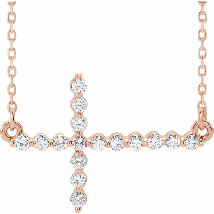 Jeanette Diamond Cross Necklace