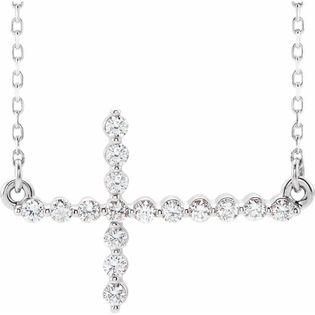 Jeanette Diamond Cross Necklace