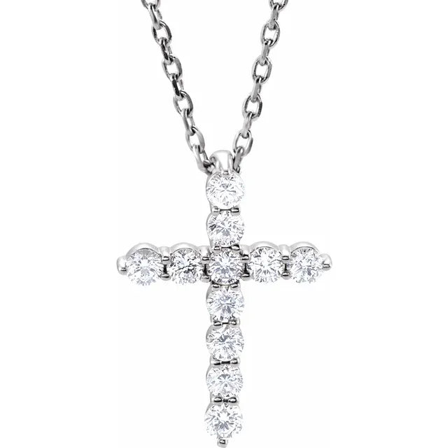 Elizabeth Diamond Cross Necklace