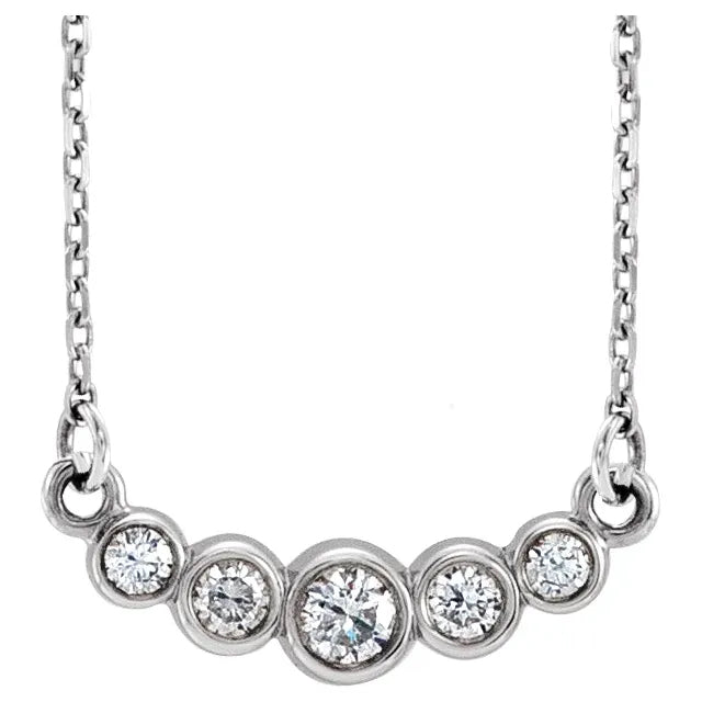 Graduated Diamond Necklace - White Gold
