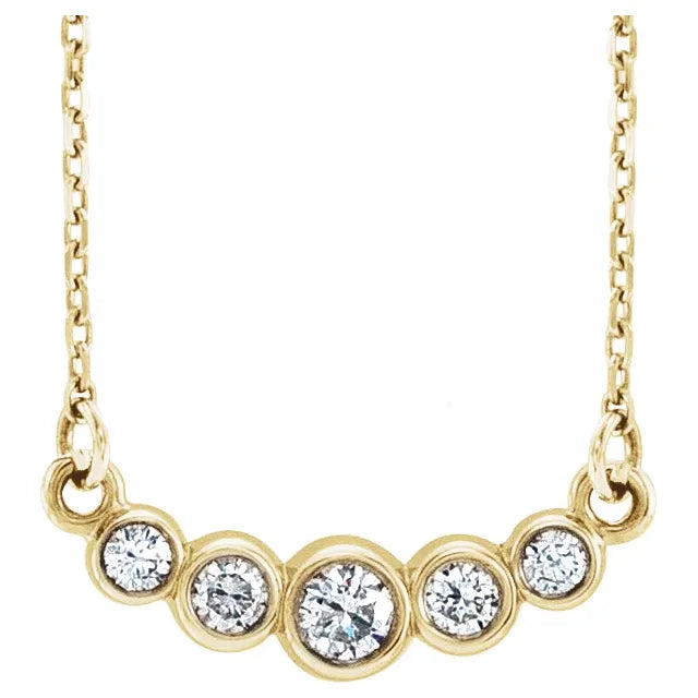 Graduated Diamond Necklace - Yellow Gold