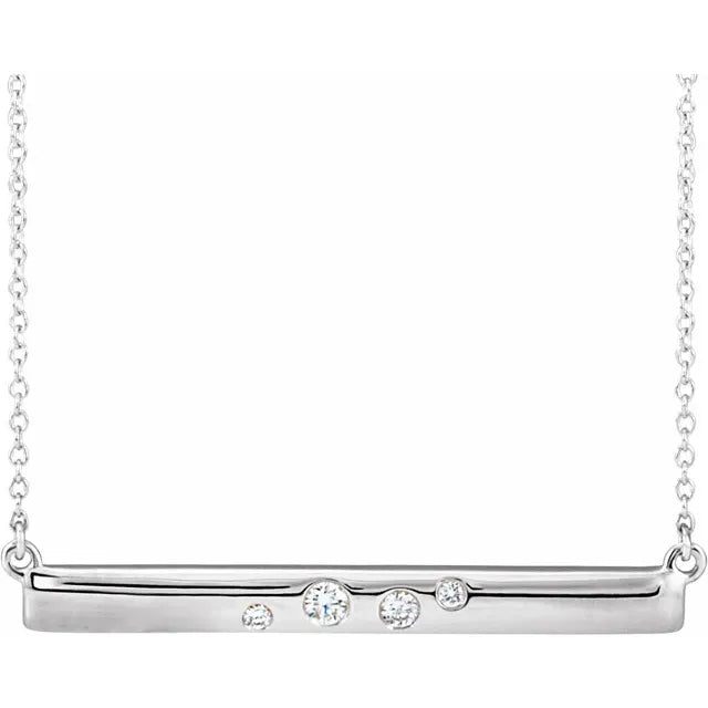 Scattered Diamond Inlay Necklace