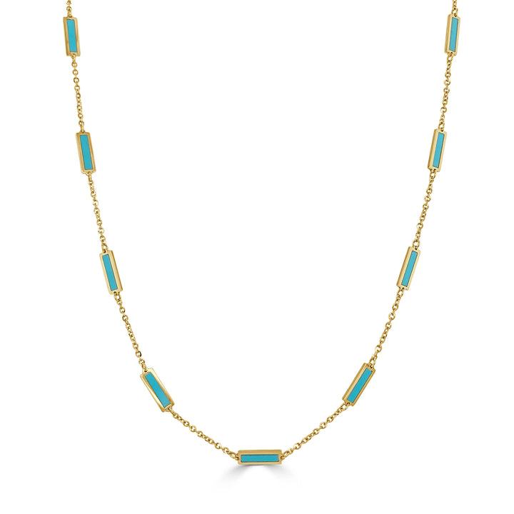 Katie Turquoise Bar Necklace