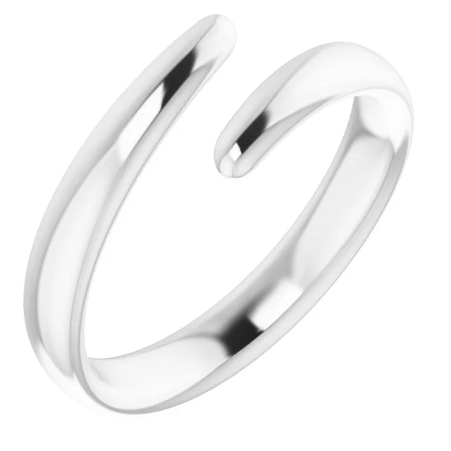 Open Wrap Ring - White Gold - angled view
