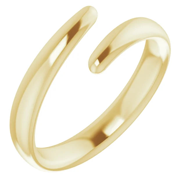 Open Wrap Ring - Yellow Gold - angled view