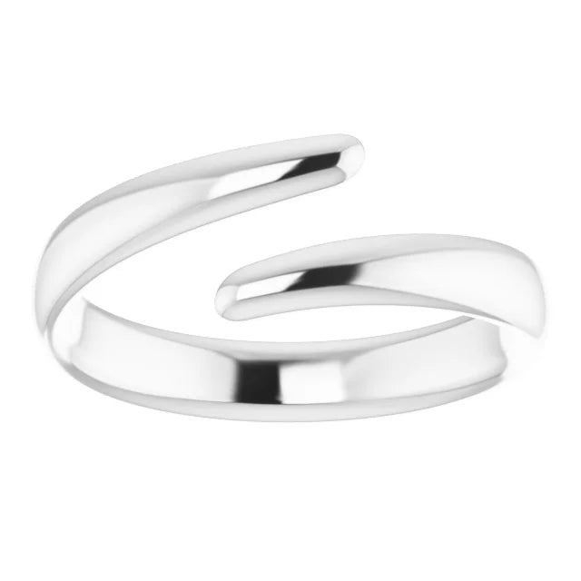 Open Wrap Ring - White Gold - top view