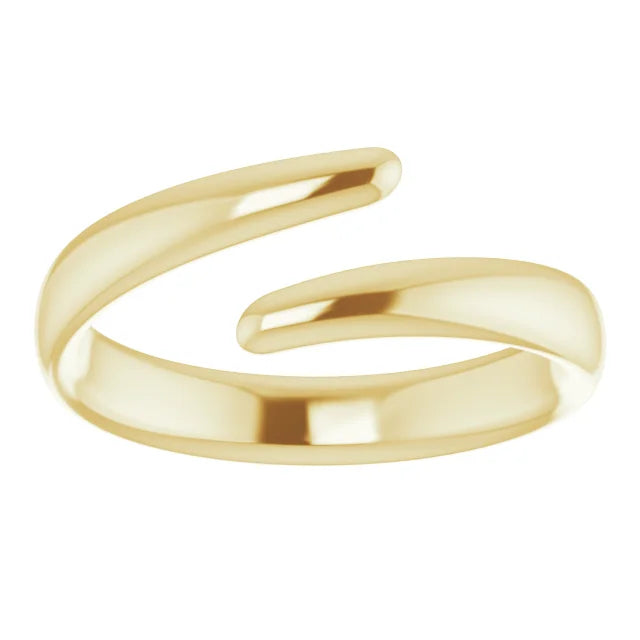 Open Wrap Ring - Yellow Gold - top view