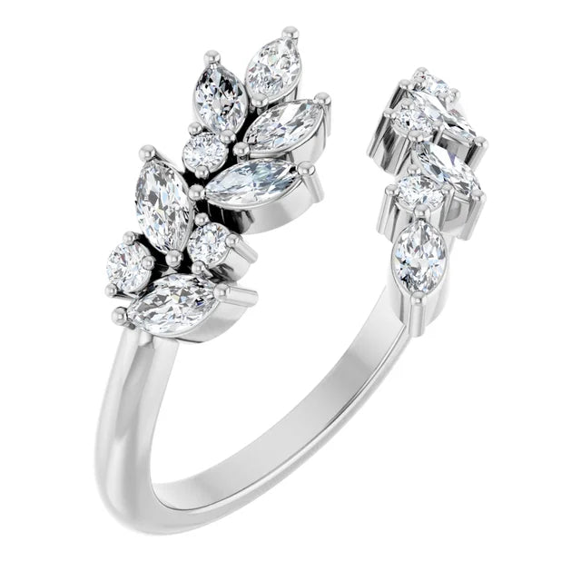 Diamond Leaf Ring