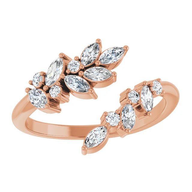 Diamond Leaf Ring