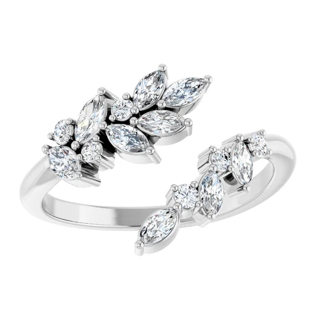 Diamond Leaf Ring