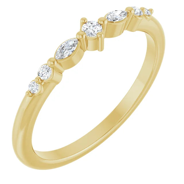 Mixed Diamond Stacking Ring – Adamas Jewelry Designs