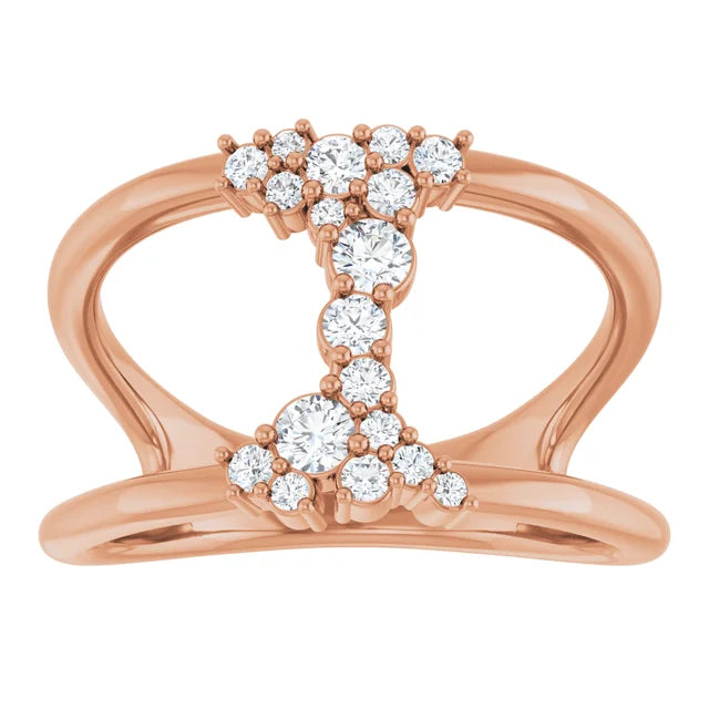 Scattered Diamond Statement Ring