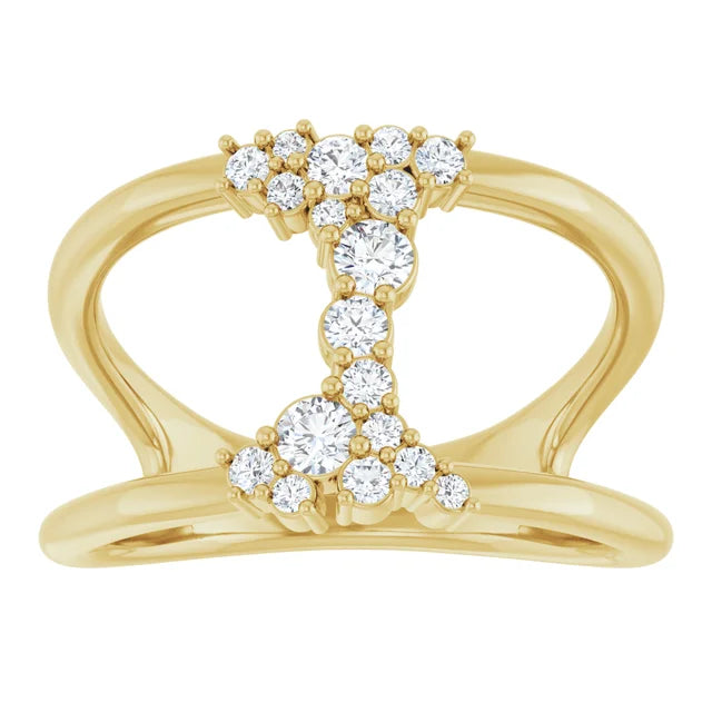 Scattered Diamond Statement Ring