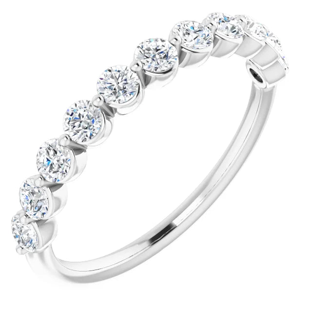 Shared Prong Diamond Ring