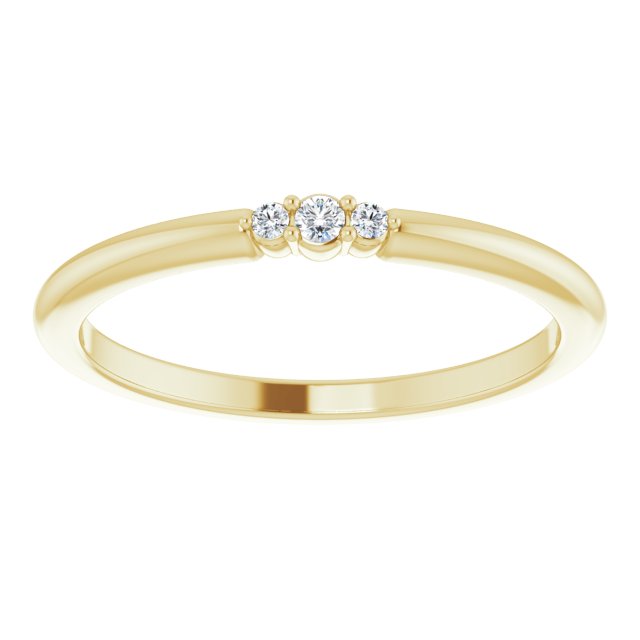 Three-Stone Diamond Ring - Yellow Gold - top view