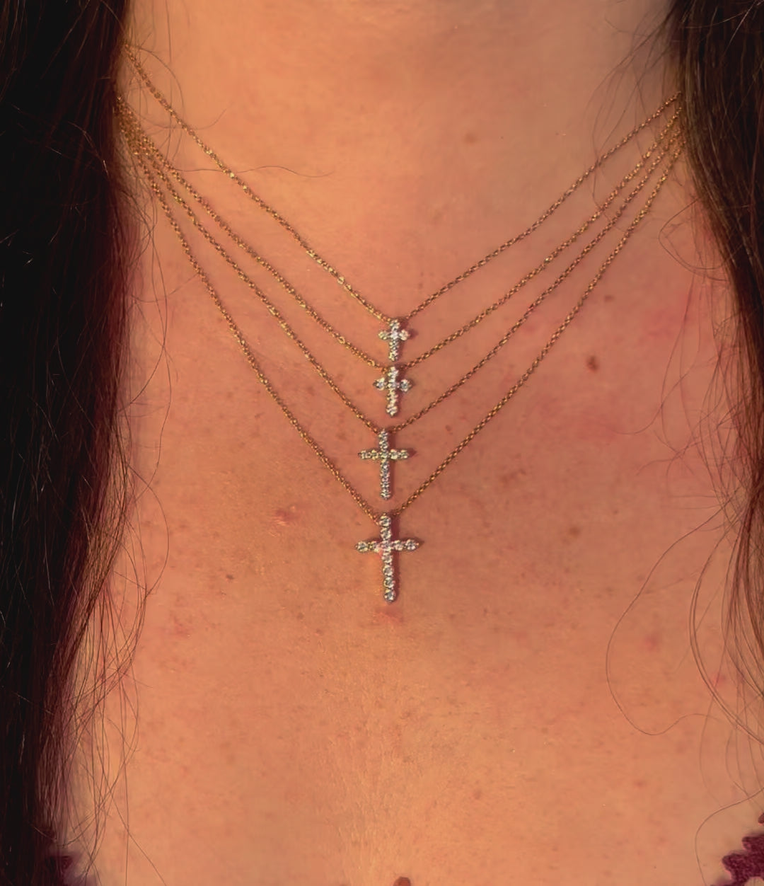 Elizabeth Diamond Cross Necklace